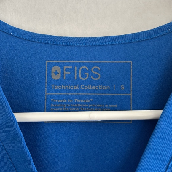 Figs womens scrubs set top S bottoms XS blue technical collection - Picture 2 of 9